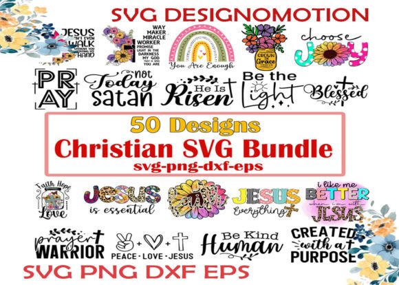 50 Retro Christian SVG Bundle Jesus Svg
