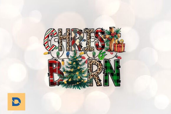 Christ is Born Jesus Sublimation PNG: Graphics for Print Templates