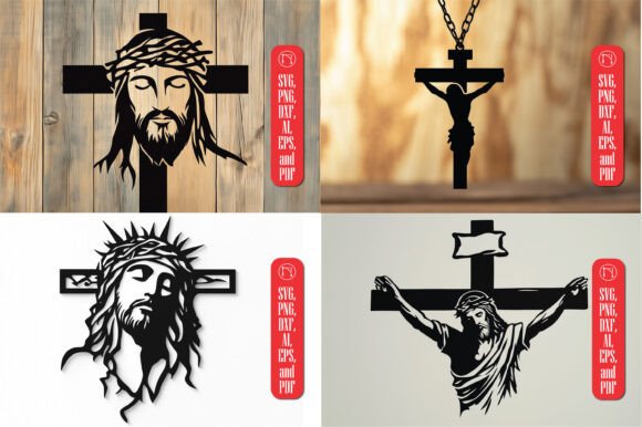 Jesus and Cross Laser Cut SVG Bundle