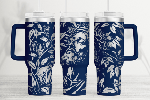 Jesus Christ 40oz Laser Tumbler Wrap SVG Graphics
