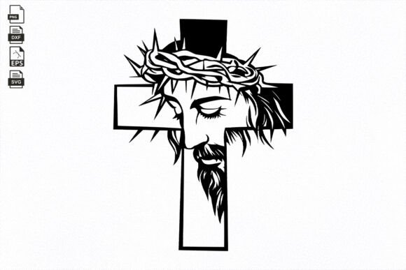 Jesus in Cross for Cricut Machines Svg