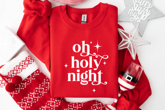 Oh Holy Night Retro SVG: Graphics for Crafts & Branding