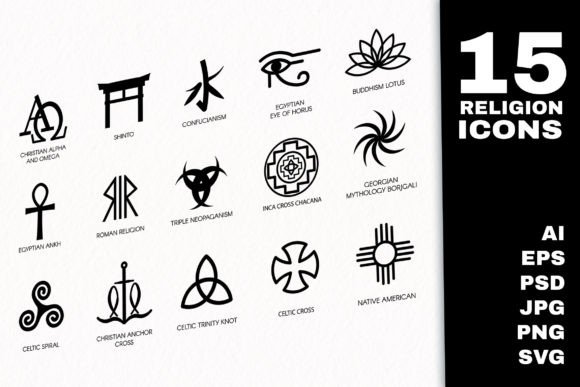 Religion Icons Set: Brand Graphics and Icons Review